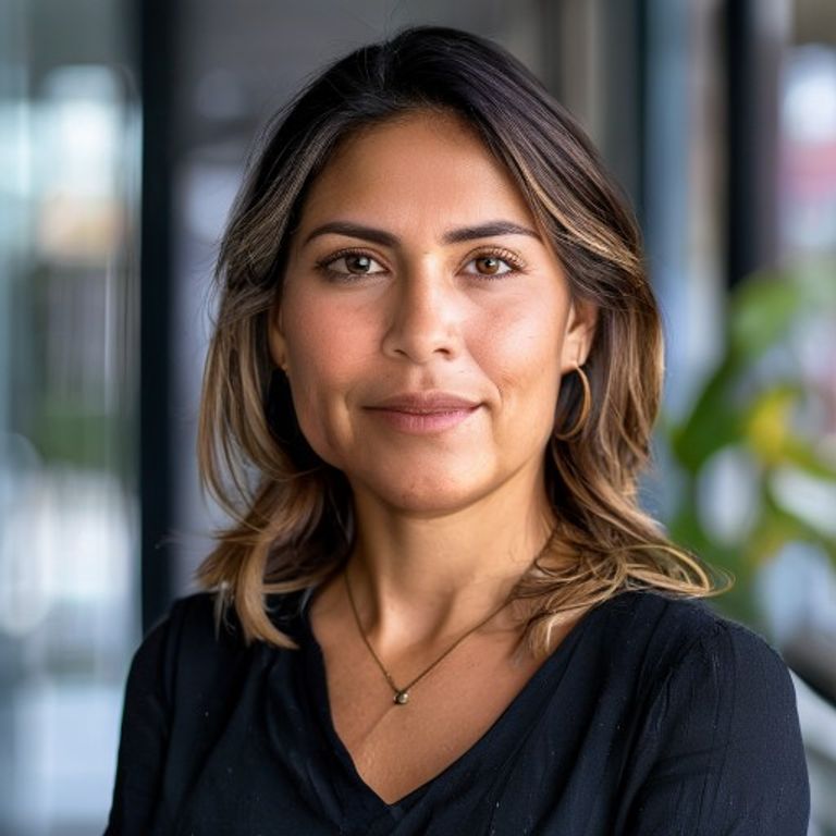 Retrato generado por IA de Mariana López